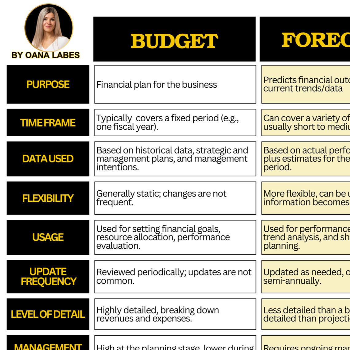 Budget vs. Forecast vs. Plan - Oana Labes, MBA, CPA